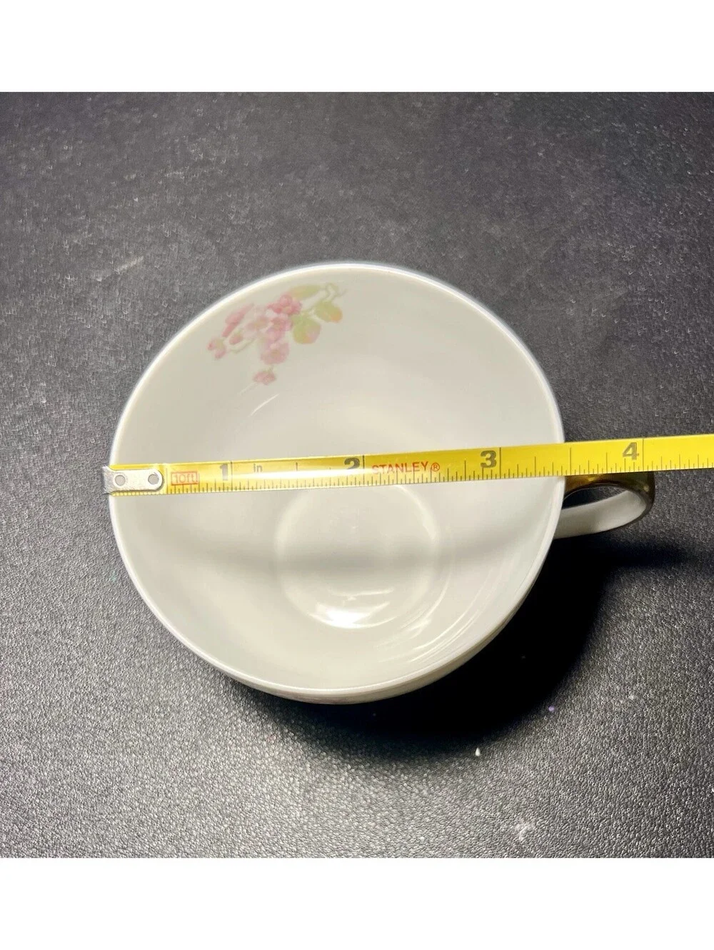 O&EG Royal Austria 1900s Roses Pink Floral Porcelain 8 Cups 7 Saucers Set